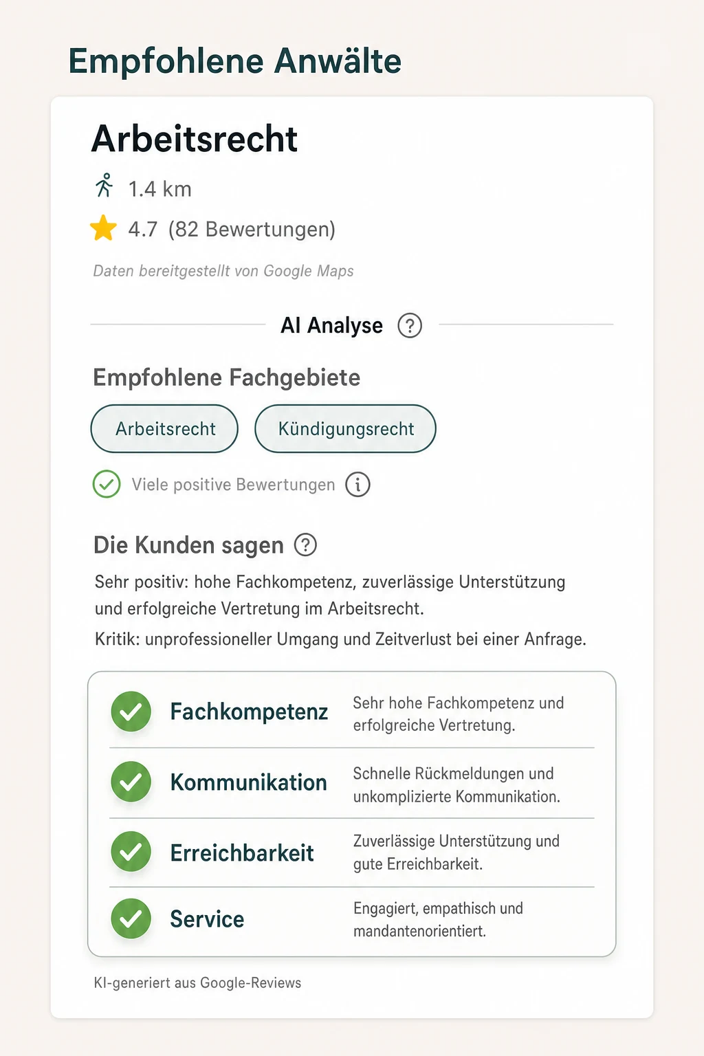 Passende Kanzlei in der Nähe finden